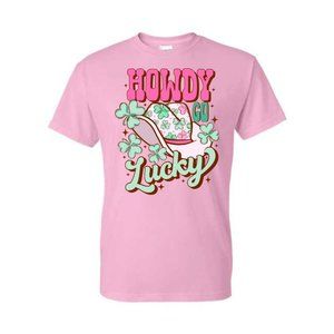 Custom Howdy Go Lucky ST Patrick's Day Graphic Tee